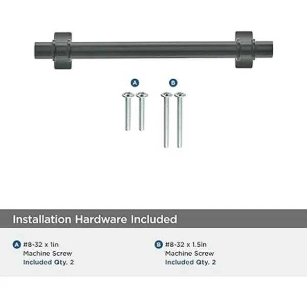 Amerock Tirador de gabinete Negro mate 5116_6