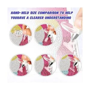 2 bolígrafos LED de pintura de diamantes accesorios de_3