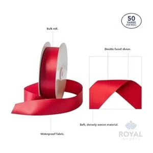 Cinta de tela de satén rojo de doble cara 1 12 pulgadas_4