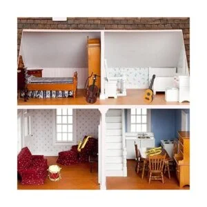 Dollhouse Juego de instrumentos musicales en miniatura en_6