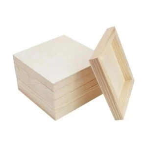 BILLIOTEAM Paquete de 6 paneles de madera cuadrados sin_4