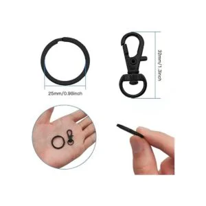 Juego de 80 ganchos giratorios y llaveros cierres_3