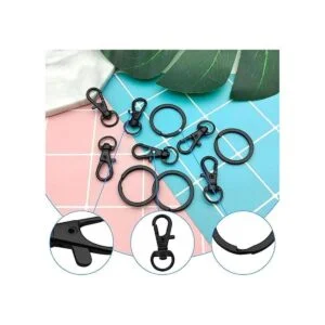 Juego de 80 ganchos giratorios y llaveros cierres_4