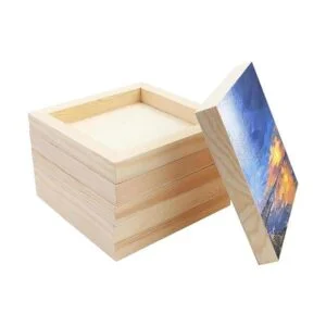 BILLIOTEAM Paquete de 6 paneles de madera cuadrados sin_1