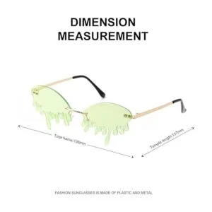 Gemily Gafas de sol verdes de moda para fiesta gafas de_4