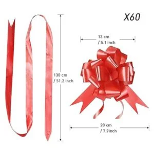 GWHOLE 60 lazos de cinta roja de 5 pulgadas para envolver_2