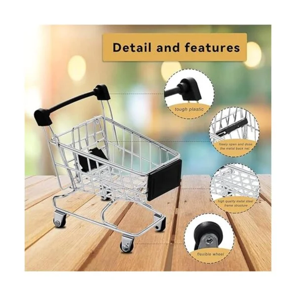 Hotop Carrito de compras pequeño de 3 colores carrito de_3