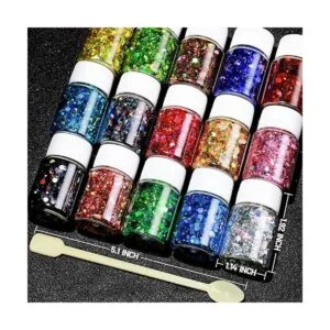 Brillantina gruesa holográfica 15 colores para_4