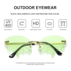 Gemily Gafas de sol verdes de moda para fiesta gafas de_2