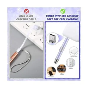 2 bolígrafos LED de pintura de diamantes accesorios de_5