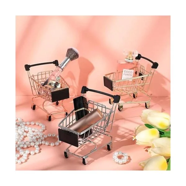 Hotop Carrito de compras pequeño de 3 colores carrito de_7