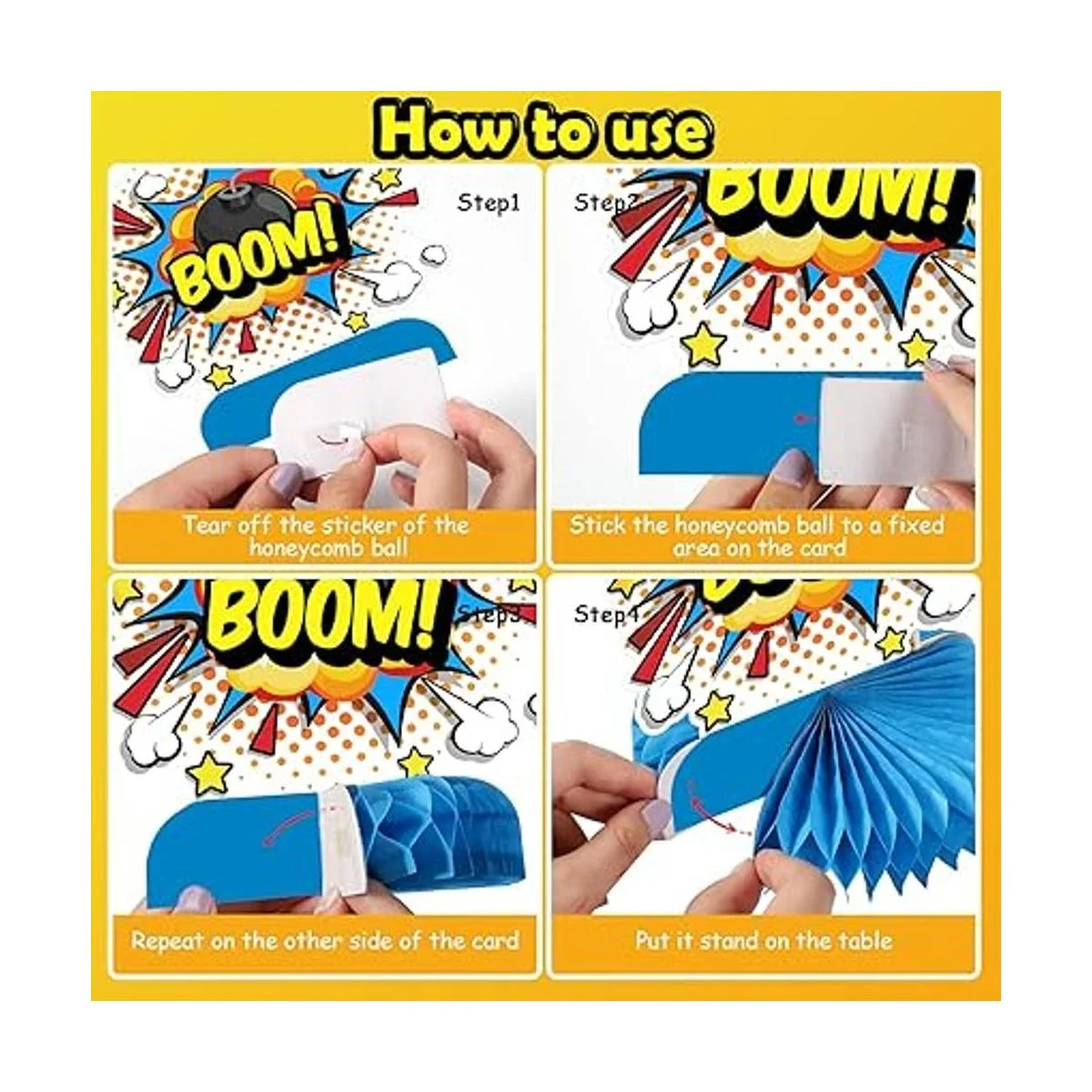 Juego de 10 centros de mesa con temática de héroe centro_4