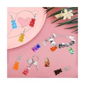 152 dijes coloridos de resina de gomita de oso degradado_4