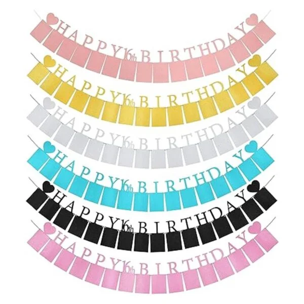 Decoración de cumpleaños dulce de 16 años en negro_6