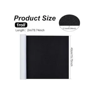 BENECREAT Tela de fieltro autoadhesiva negra de 15.7 x_2