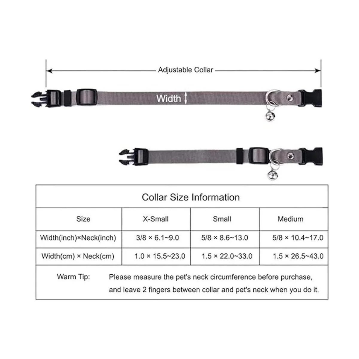 Freewindo 2 collares de gato pajarita collar de perro_5