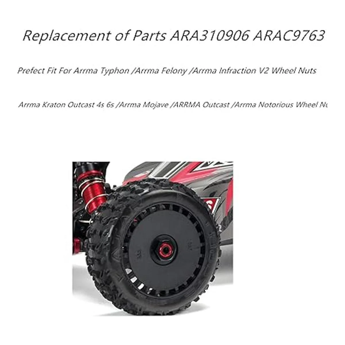8 tuercas de rueda de aleación de 0.669 in de rosca 1.0_4