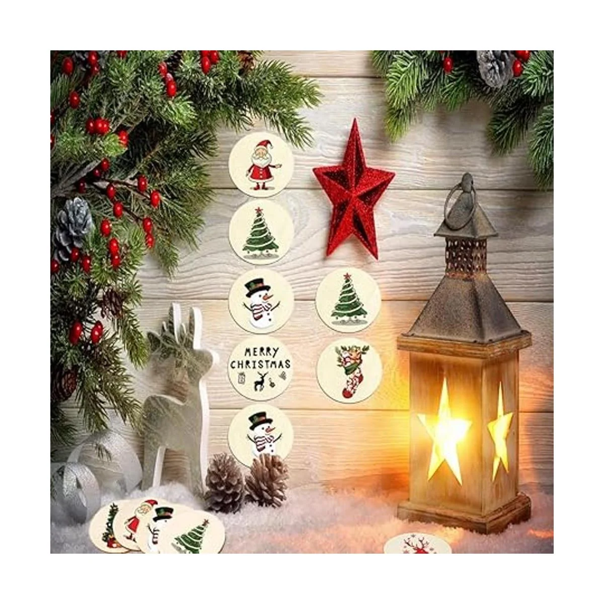 WLIANG 50 círculos de madera de 4 pulgadas para_7