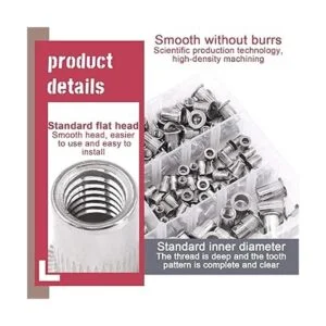 Hilitchi Tuercas de remache roscadas de acero inoxidable_4