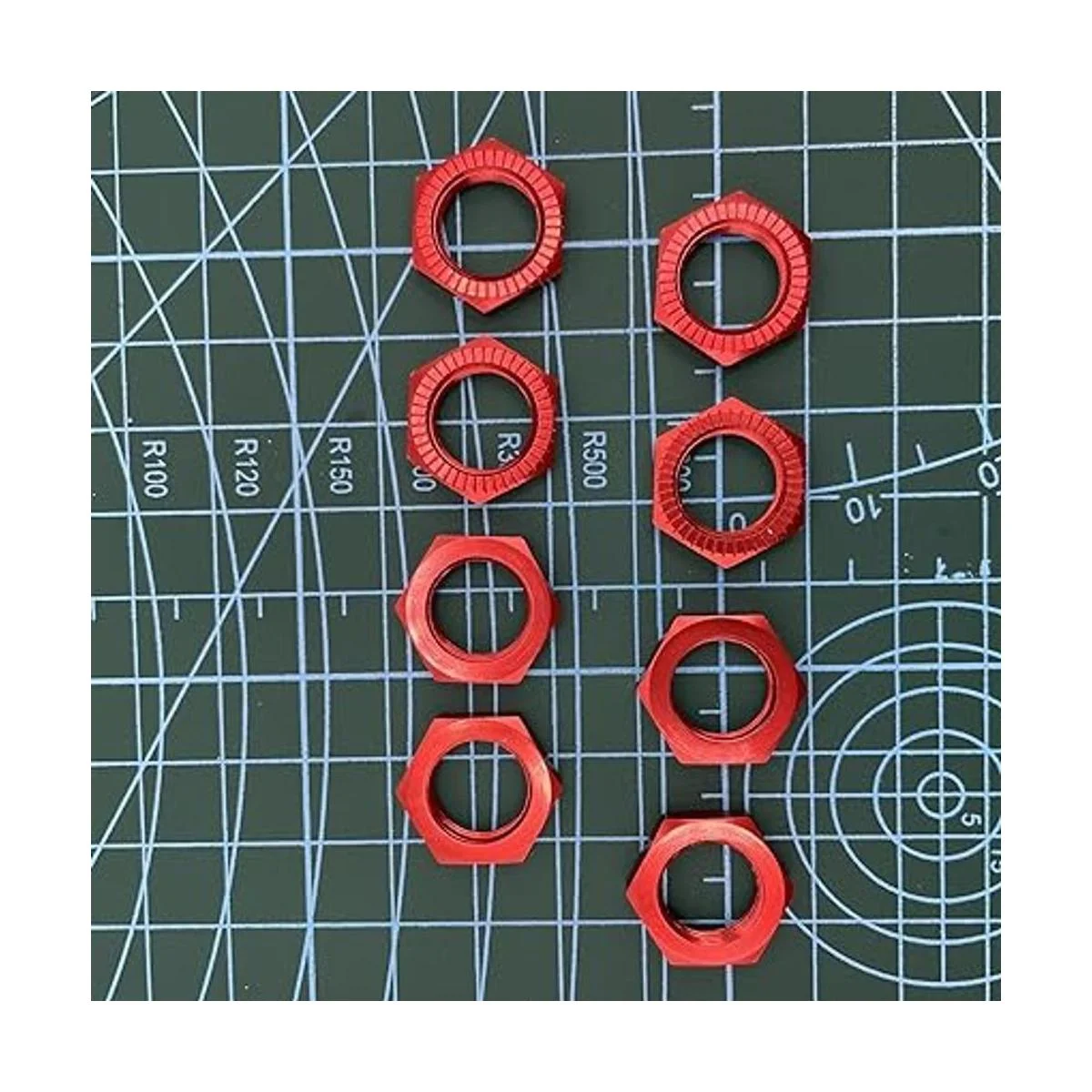 8 tuercas de rueda de aleación de 0.669 in de rosca 1.0_2