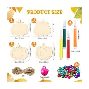 32 recortes de calabaza de madera de Acción de Gracias_6