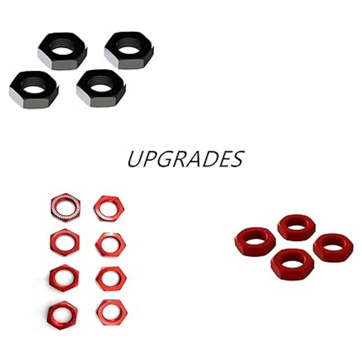8 tuercas de rueda de aleación de 0.669 in de rosca 1.0_5
