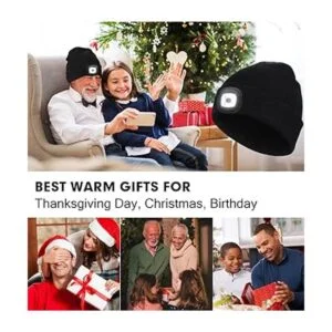 Gorro unisex con luz recargable por USB gorro LED para_6