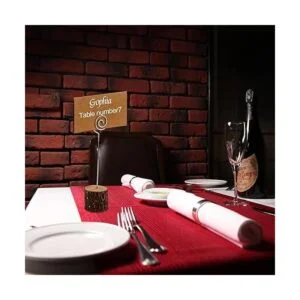 LepoHome 20 soportes de madera rústica para tarjetas de_4