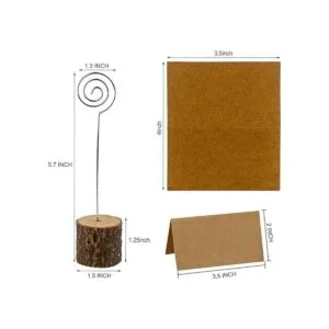 LepoHome 20 soportes de madera rústica para tarjetas de_2