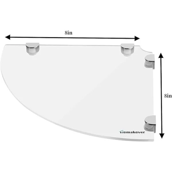 Juego de 2 estantes flotantes de esquina de acrílico para_3