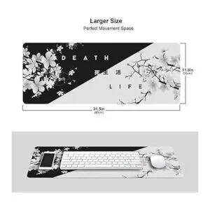 CDEB Alfombrilla de mouse para juegos con diseño de flor_2