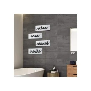 4 piezas de arte de pared de baño decoración de pared de_2