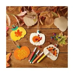 32 recortes de calabaza de madera de Acción de Gracias_2