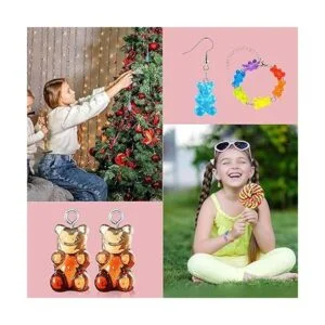 152 dijes coloridos de resina de gomita de oso degradado_6