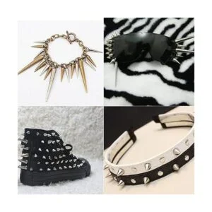 Juego de 200 puntas de cono de plata de varios tamaños con_6