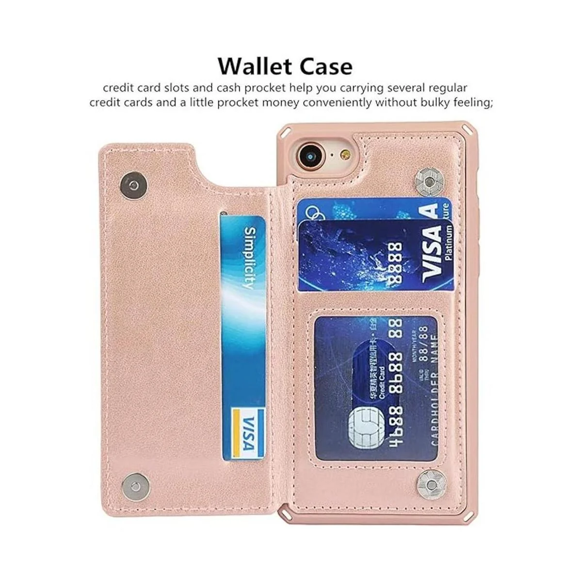 iCoverCase Funda tipo cartera para iPhone SE 2022SE_5