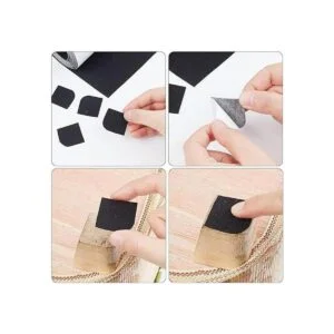 BENECREAT Tela de fieltro autoadhesiva negra de 15.7 x_5