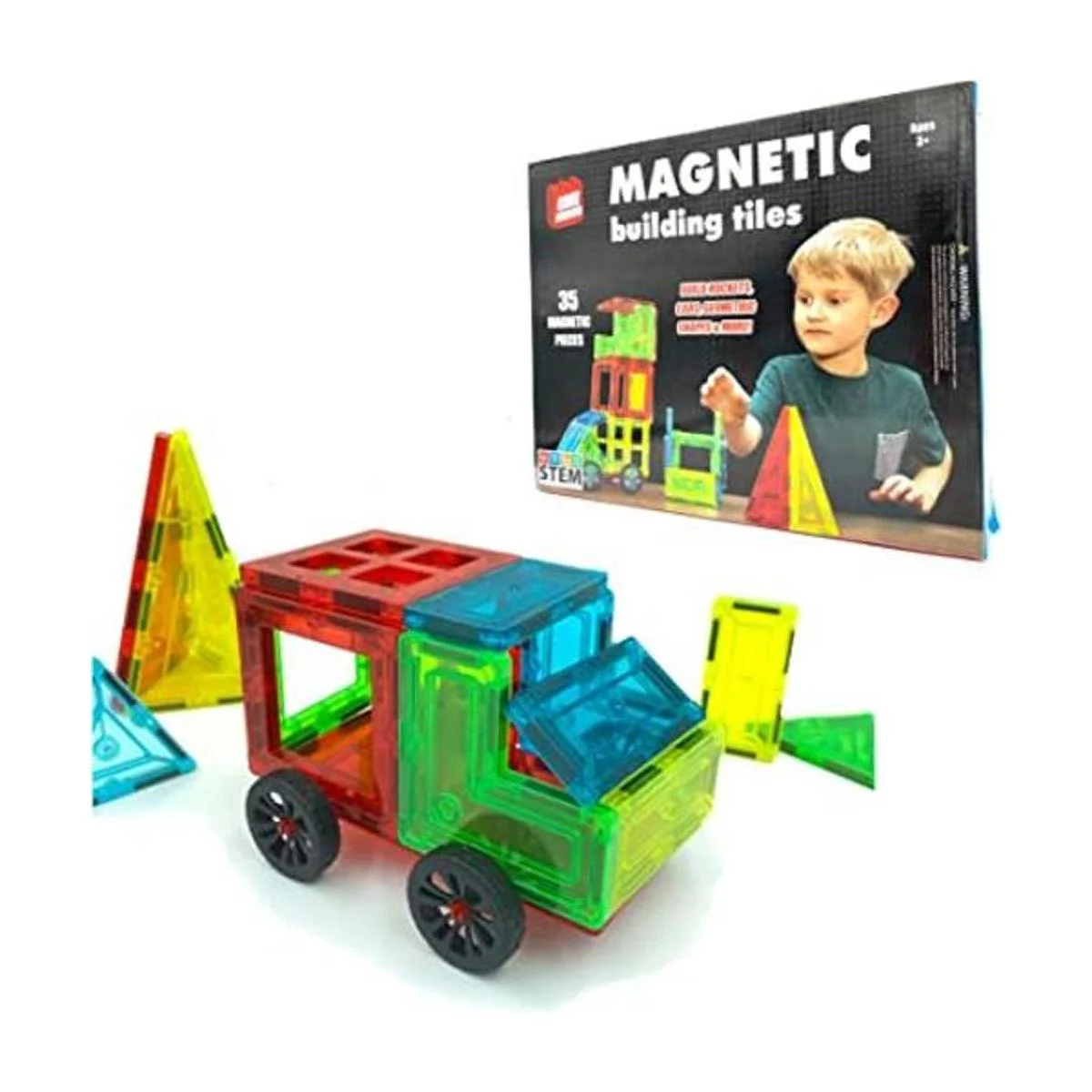 Azulejos magnéticos de construcción Juego de 35 piezas_1