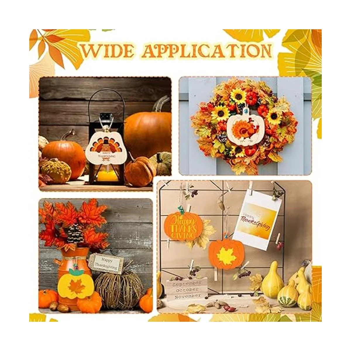 32 recortes de calabaza de madera de Acción de Gracias_3