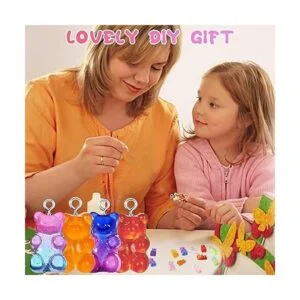 152 dijes coloridos de resina de gomita de oso degradado_7