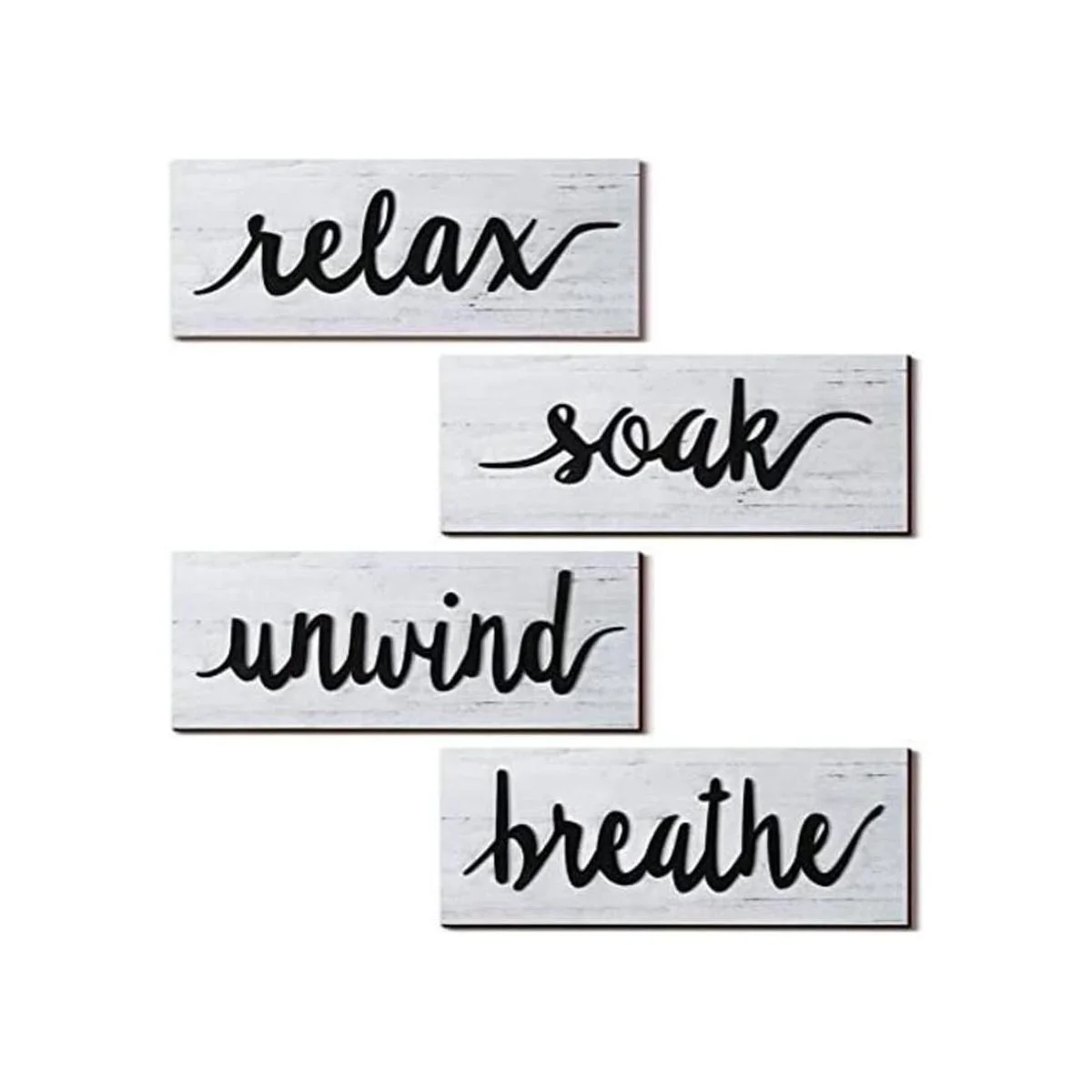 4 piezas de arte de pared de baño decoración de pared de_1