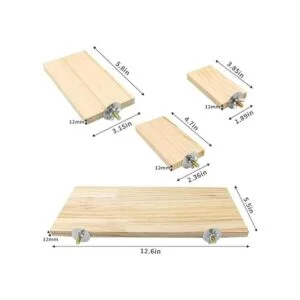 BILLIOTEAM Plataforma de madera para pájaros 4 tamaños_2