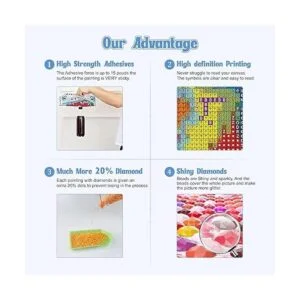 NAIMOER Mermai Kits de pintura de diamantes para adultos_4