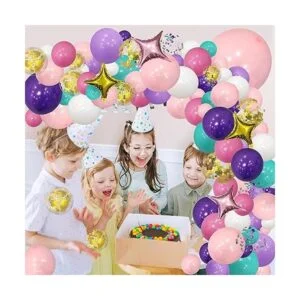 JANEF Juego de 151 guirnaldas de globos de sirena de_5