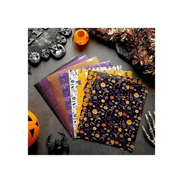 8 hojas de vinilo de transferencia de calor de Halloween_5