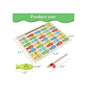 Juguete magnético de madera de pesca para niños pequeños_4