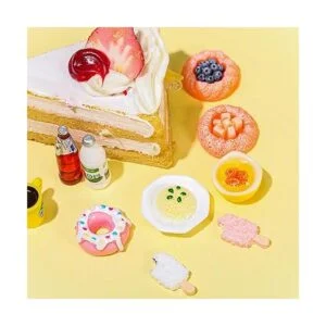 Skylety 100 piezas de alimentos en miniatura juguetes de_6