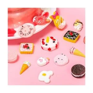 Skylety 100 piezas de alimentos en miniatura juguetes de_5