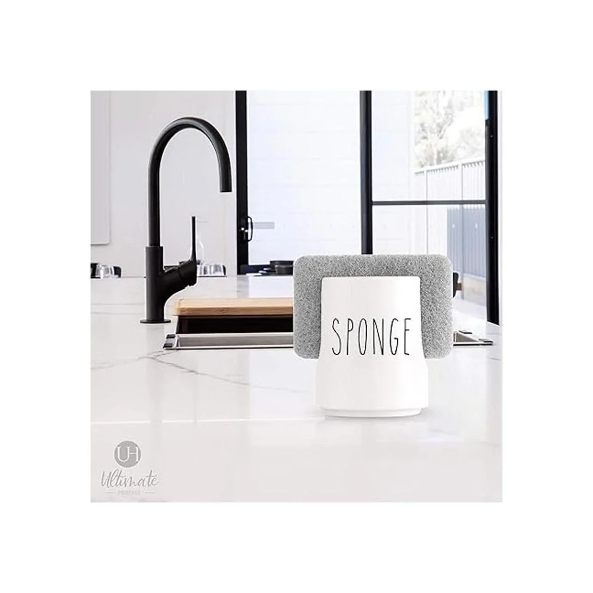 Soporte de esponja para fregadero de cocina con esponja_2