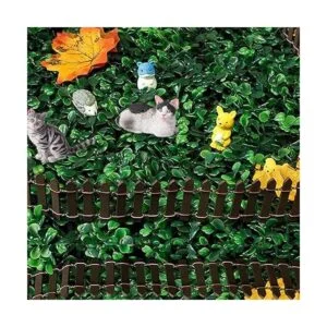 Valla decorativa de jardín en miniatura para casa de_2